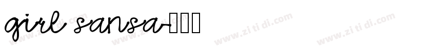 girl sansa字体转换